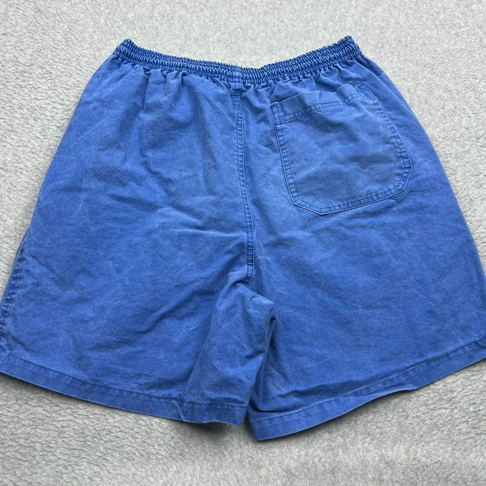 VTG Jimmy'Z Shorts Mens Medium Blue Neon Graphic Skater Surf Elastic Waist Beach